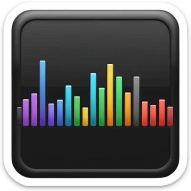 full black audio spectrum, the spectrum is black sticker