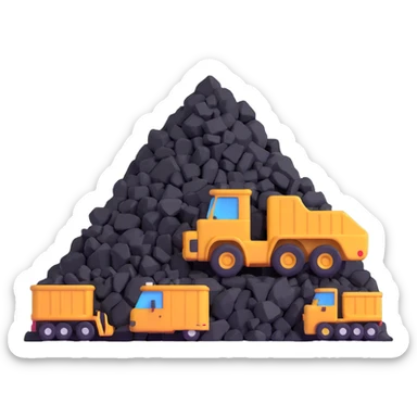 bulk cargo coal pile sticker