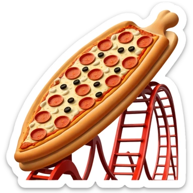 Pizza roller-coaster  sticker