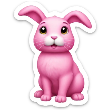 Pink rabbit  sticker