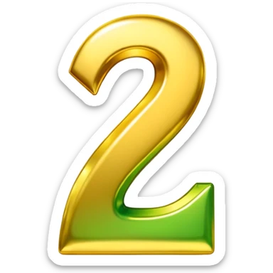 number 7 in golden and green shadows sticker