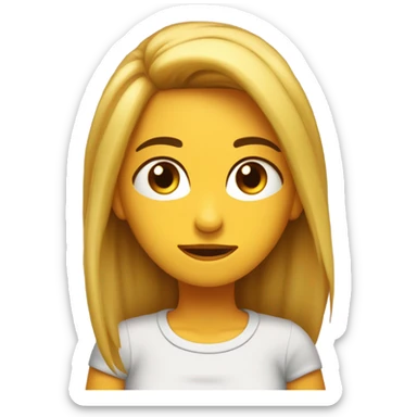 Chica durmiendo sticker