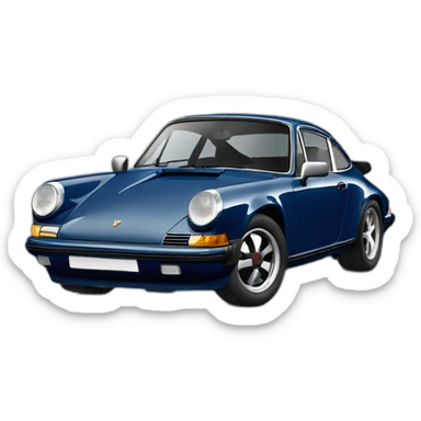 Porsche 911 in navy blue sticker