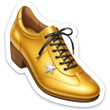 A golden goose shoe sticker