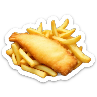 fish'n'chips dish sticker