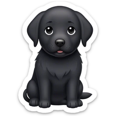 Grey black lab  sticker