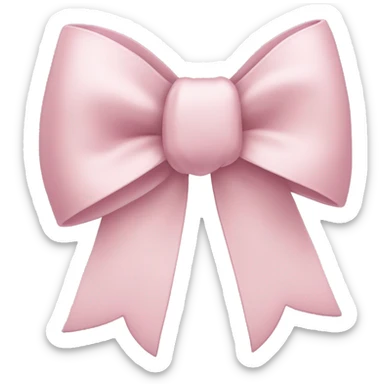 Light pink bow sticker