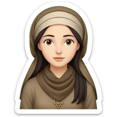 jewish women young ancient Judea, long hair modest head scarf loose sticker