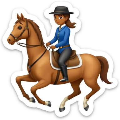 A horse riding a human being sticker