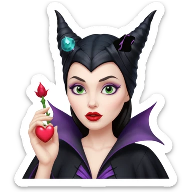 Maleficent blowing a kiss sticker
