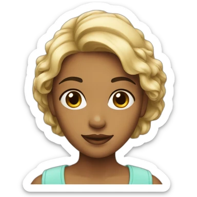 a cute feminine women sticker