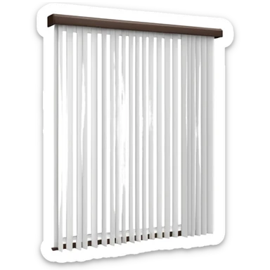 vertical venetian blinds with distinct pleats sticker