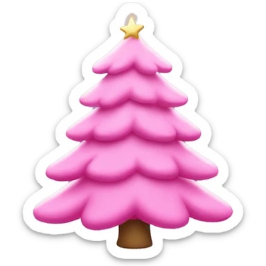 pink christmas tree emoji sticker