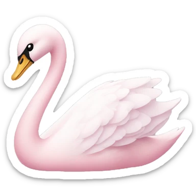 pastel pink swan sticker