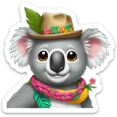 koala avec un chapeaux hippie Mexique sticker