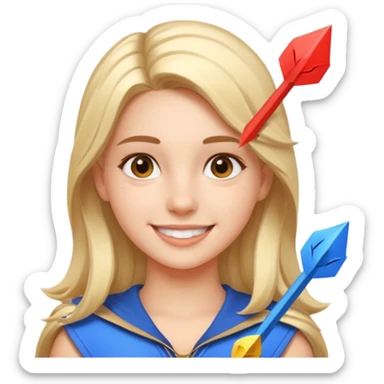 un emoji de una chica en una reunión con unas flechas que indiquen duplicar la velocidad sticker