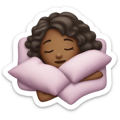 Girl sleeping dreaming sticker