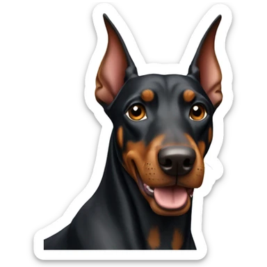 doberman pinscher dog  sticker