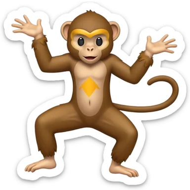 Breakdancing monkey’s sticker