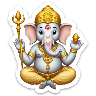 a ganesh sticker classic oniy use black colur and some lines sticker