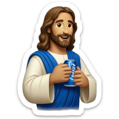 jesus christ drinking bud light sticker