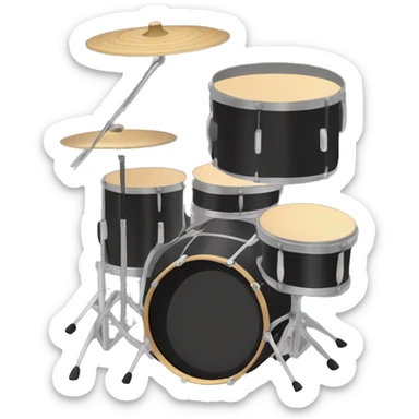 drum set with cymbals sticker