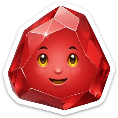 Emoji de una piedra rubí sticker