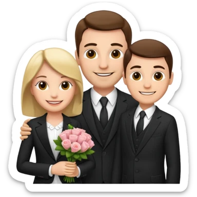 father marrying a couple sticker