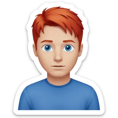 Fisher red hair man sticker