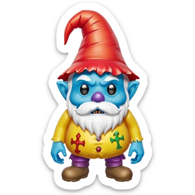   jeff koons inflatable puffy halloween zombie gnome sticker