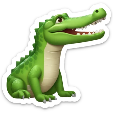 Krokodyl na desce  sticker