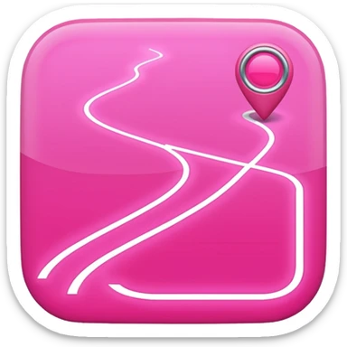 pink big gps map lines sticker