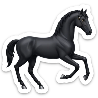 reading black horse sticker