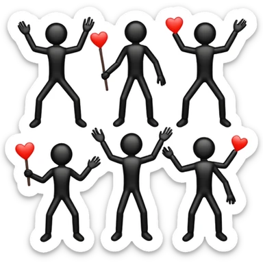 Stickman figures sticker