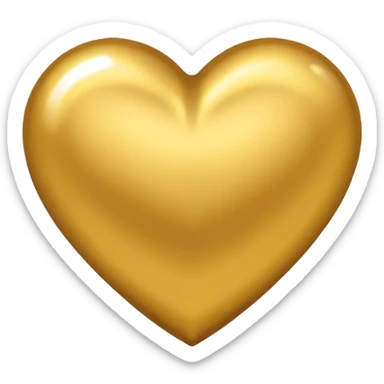 coração dourado sticker