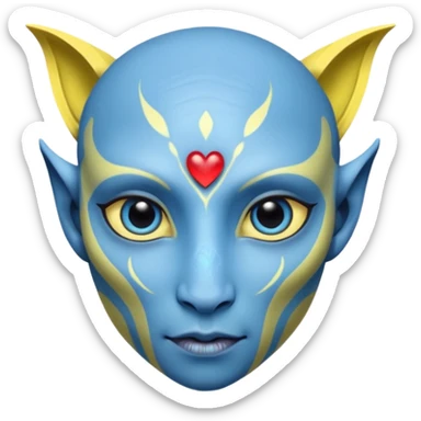 na'vi with love eye heart sticker