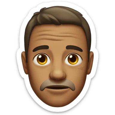 Horror tanned man sticker