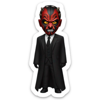 darth maul in a suit sticker