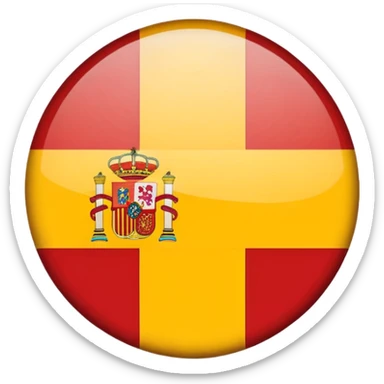 Spain flag in a circular shape sticker