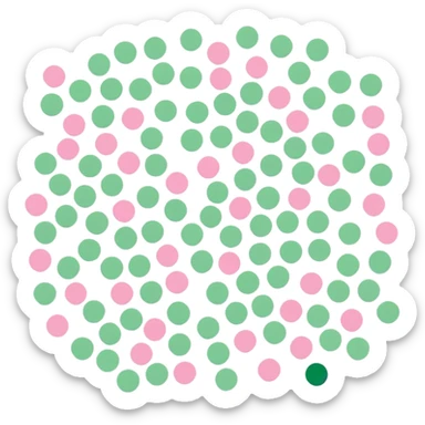 light green and pink confetti floral sticker