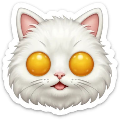 Gato con huevo frito sticker