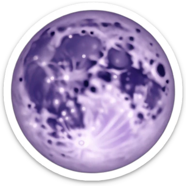 Light purple moon sticker