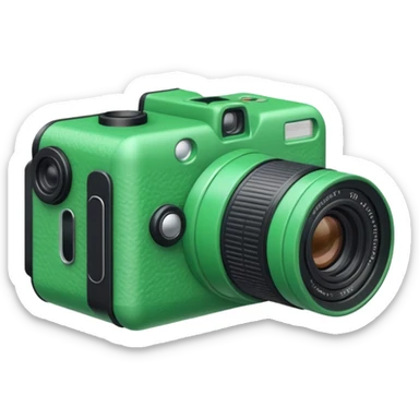 Disposable camera roll green sticker