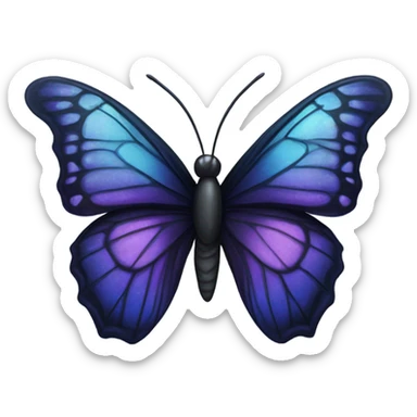 A black butterfly  sticker