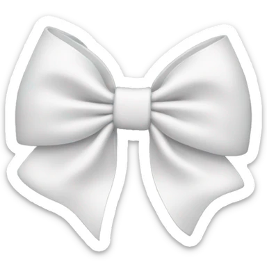 white bow sticker
