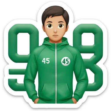 Squid game player seong gi hun 456 sticker
