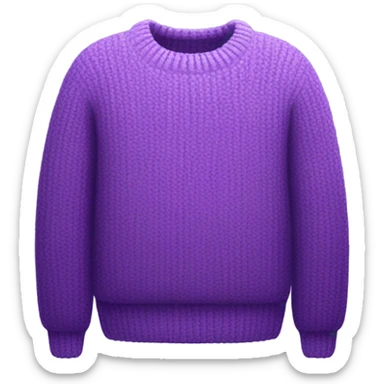 Purple sweater sticker