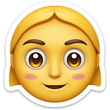 Emoji squinting with eyebrow raised sticker