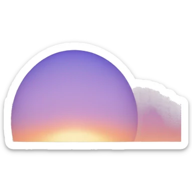 Sunset, background colors are blue and lilac sticker