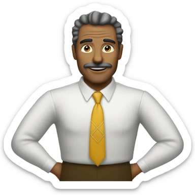 Hombre mayor happy with no moustache sticker